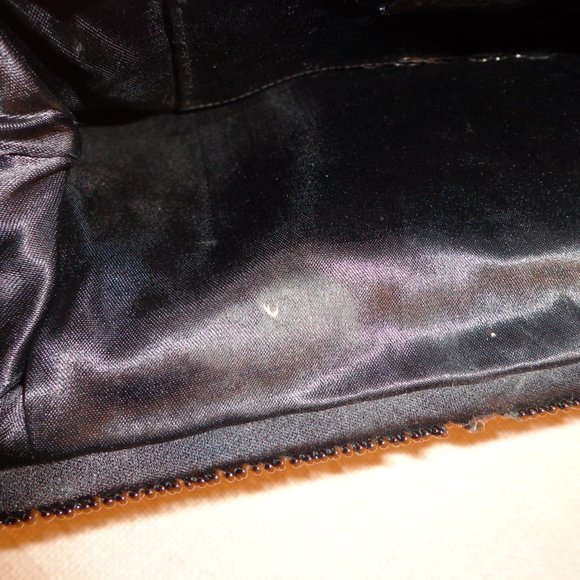 Festival Madrid Beaded Clutch Clasp Closure Black Silver Chain - Picture 6 of 13